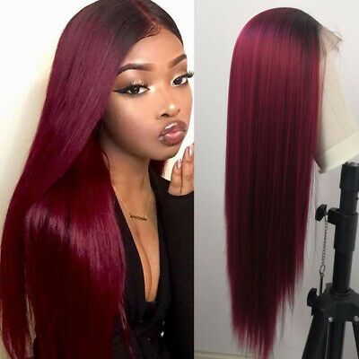 1B99J Ombre Wig Human Hair 13*4 Lace Frontal Wig Straight&Body Wave 180% Density Color Wig - arabellahair.com