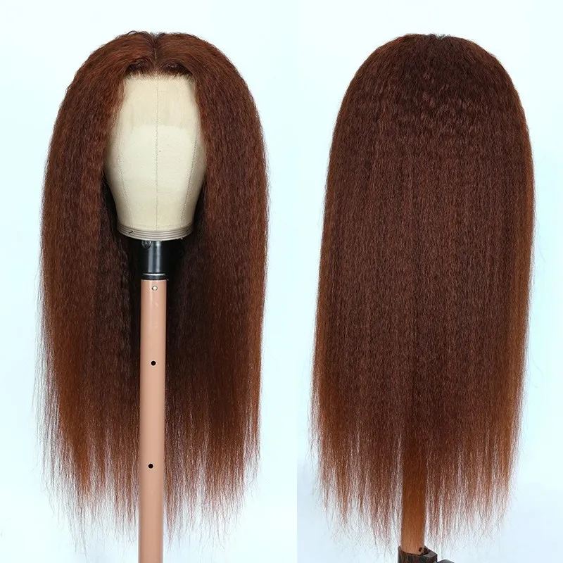 Human hair wig Yaki Straight