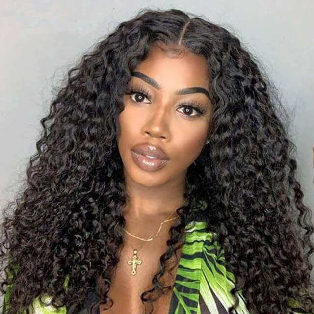 Deep Curly V Part Wig Beginner Friendly Natural Scalp Curly Human Hair Without Leave Out Upgrade U part Wig Glueless 0 Skill Needed - arabellahair.com