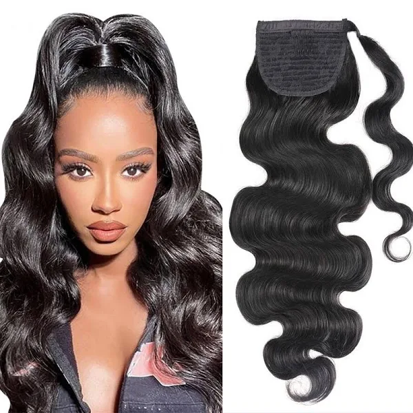 Sleek Ponytail Human Hair Extension Headwear Human Hair Clip Ins Need Go With Hair Wig Products - arabellahair.com