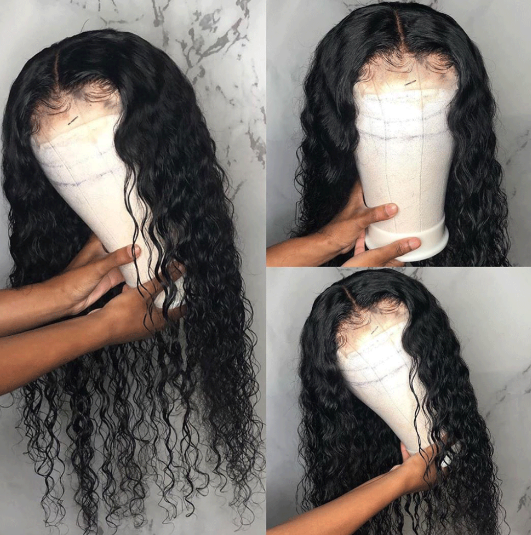 Deep Wave 4*4 Lace Closure Wigs 180% Density Glueless Middle Part Summer Classic Hairstyles Flash-Sale - arabellahair.com