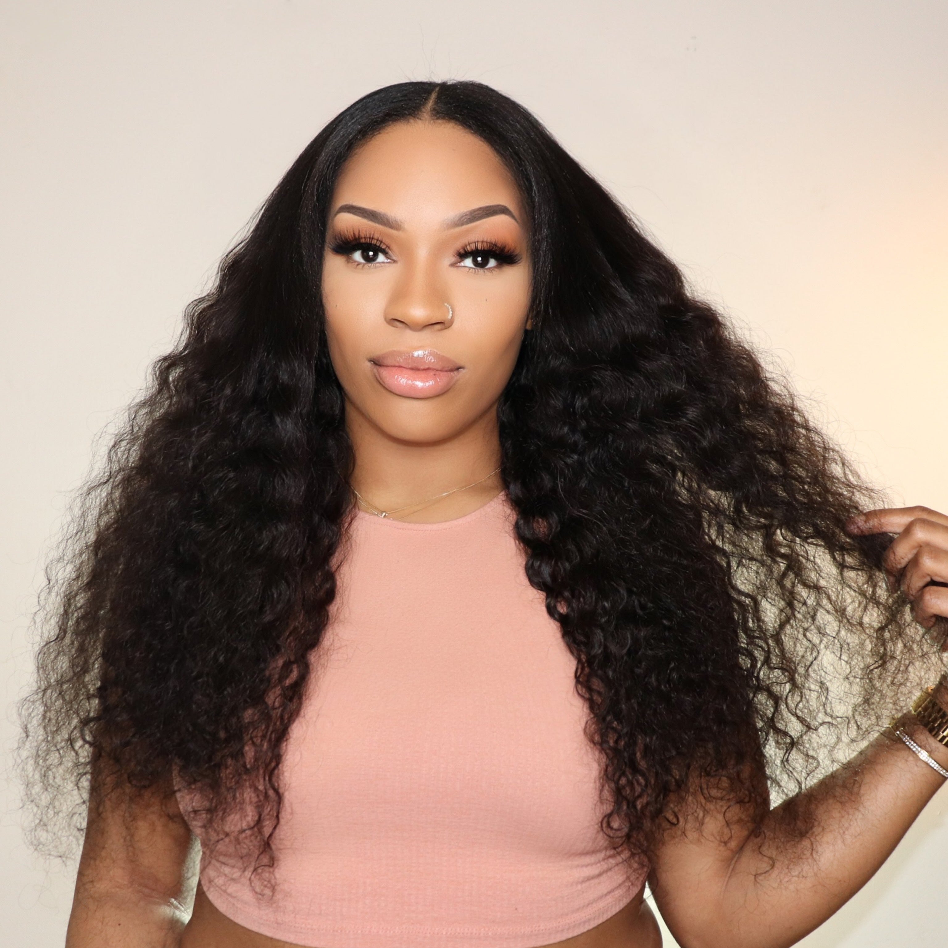 Arabella 2*4 U Part Water Wave Wig Natural Hair Human Hair Upart Wigs For Women 150% Density - arabellahair.com