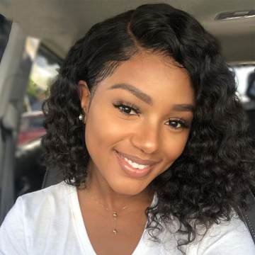 14"/24" Deep Wave 360 Lace Frontal Wig Free Part Wet and Wave Human Hair Wig Ponytail - arabellahair.com