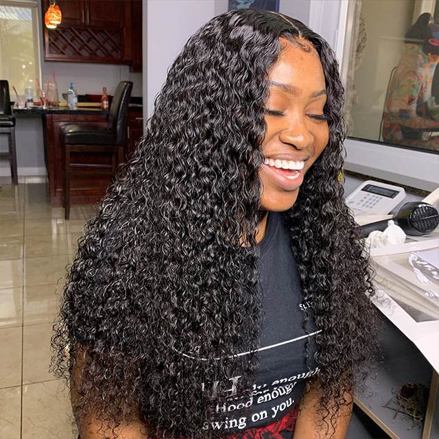 Deep Curly V Part Wig Beginner Friendly Natural Scalp Curly Human Hair Without Leave Out Upgrade U part Wig Glueless 0 Skill Needed - arabellahair.com