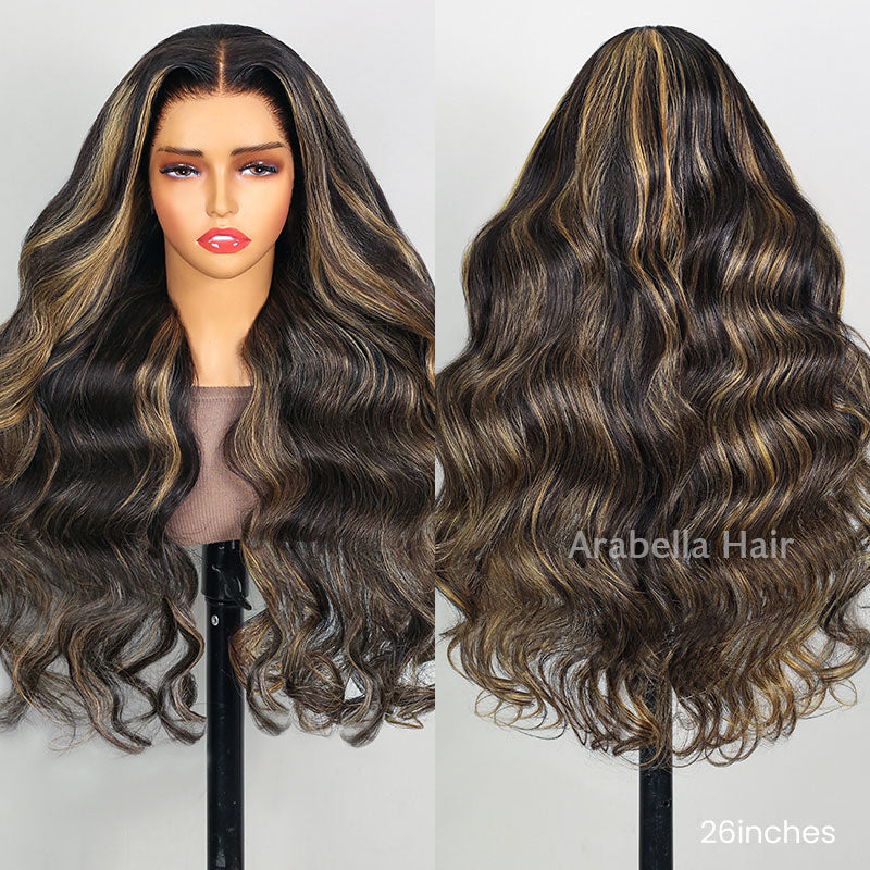 Easy-Wear Body Wave Pre-Cut Glueless 6x5 Lace Front Wig C-part Pre-bleached Knots Beginner-Friendly Human Hair