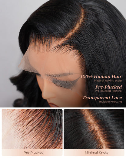 Yaki Straight Natural Black 13x4 Lace Front Human Hair Wigs Free Part