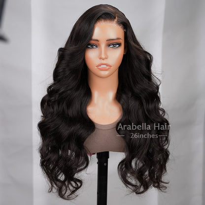 Easy-Wear Body Wave Pre-Cut Glueless 6x5 Lace Front Wig C-part Pre-bleached Knots Beginner-Friendly Human Hair