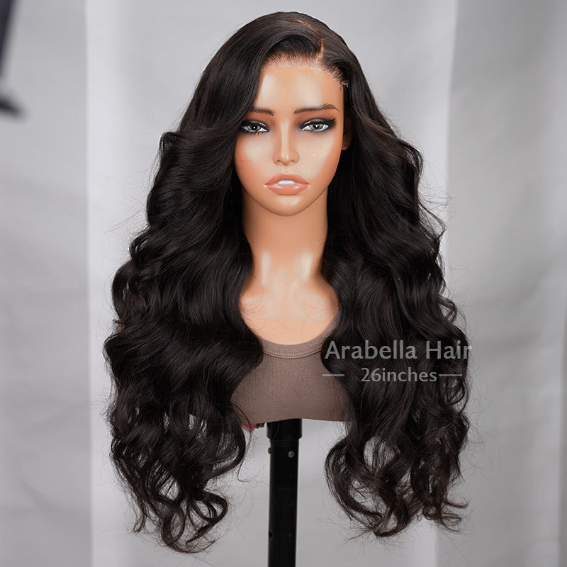Glueless 6x5 Pre-Cut Lace Closure Body Wave Wear&amp;Go Upgrade HD Lace Natural Black Human Hair Wig Beginner-Friendly