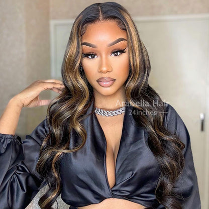 Glueless 6x5 Pre-Cut Lace Closure Body Wave Easy-Wear Upgrade HD Lace C Part Natural Black Human Hair Wig Beginner-Friendly