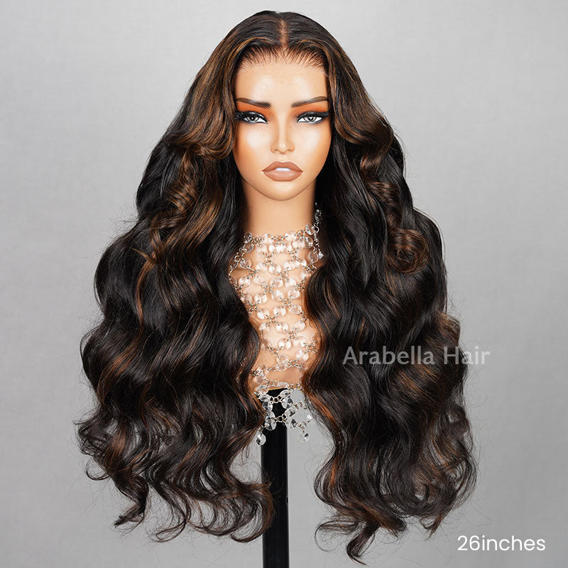 [Color Zone] Pre-Cut 13x4 Glueless Breathable Lace Front Bleached Knots Natural Black Easy-Wear Upgrade HD Lace Human Hair Wig Beginner-Friendly