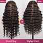13x4 Lace Frontal Loose Wave Breathable Cap Pre-Bleached Knots Human Hair Wig