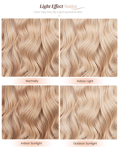 Ash Blonde with Dark Roots Ombre Color Blowout In Wavy 13x4 Lace Front Human Hair Wig Free Part