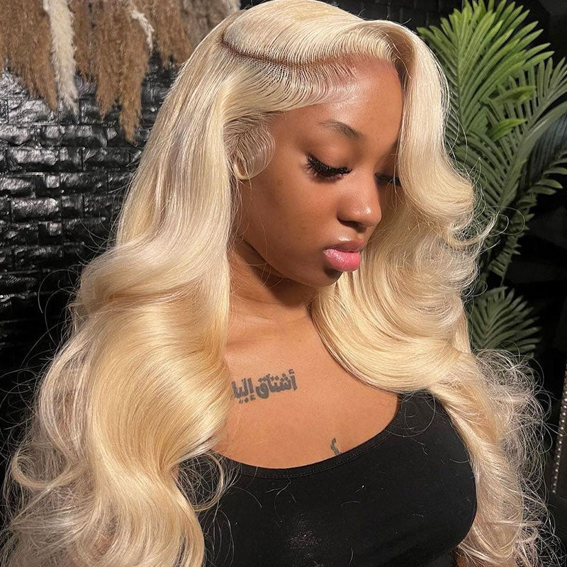 HD Lace 613 Blonde Glueless 5x5/6x5 Closure Wigs Straight/Body Wave Human Hair Straight Style 16&quot;-30&quot; Lace Frontal Wig