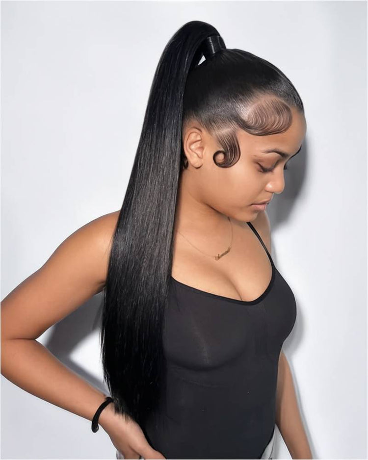 Arabella Upgrade 360 Full Lace Glueless Silky Straight/Body Wave/Jerry Curly Wig Invisi Drawstring Natural Black Pull &amp; Go