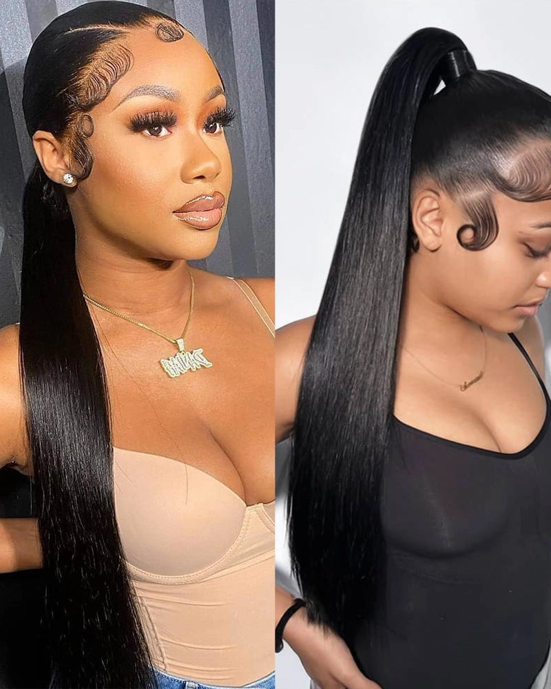 Arabella Upgrade 360 Full Lace Glueless Silky Straight/Body Wave/Jerry Curly Wig Invisi Drawstring Natural Black Pull &amp; Go