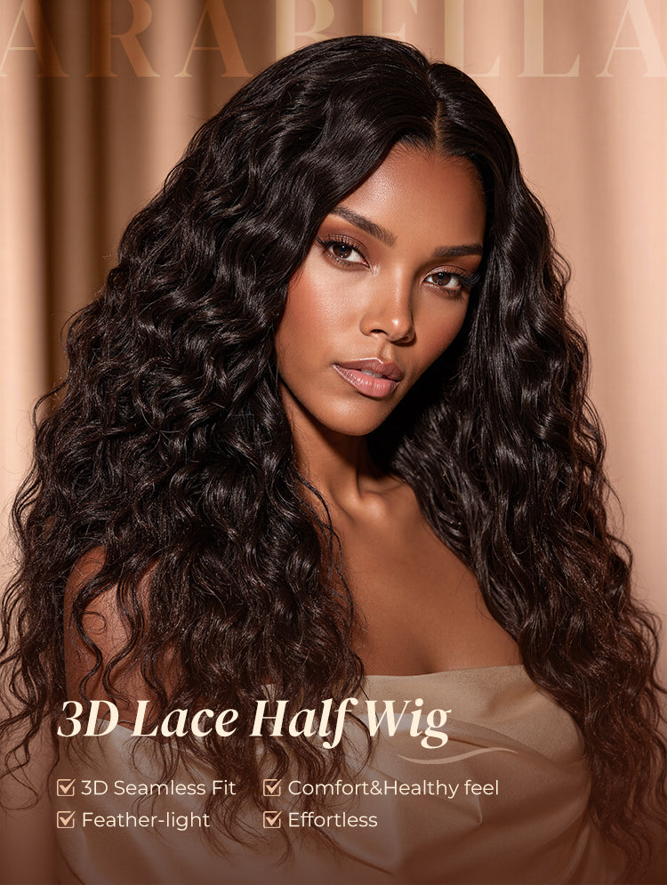 3D Lace Half Wig Bohemian Curl Wig