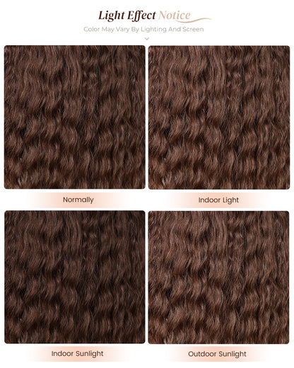Chestnut Dark Brown Bohemian Natural Curl Pre-Cut 6x5 Lace Glueless Human Hair Wig Middle Part