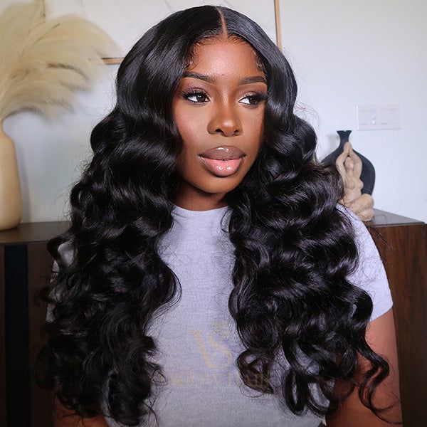 HD Lace 15A Grade Double Drawn Loose Wave Human Hair Lace Front Wig Free Part
