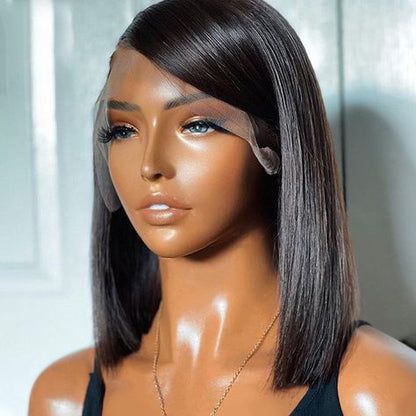 15A Grade Human Hair 210% Density Straight Bob Wigs 13*6 Lace Frontal Wig With Baby Hair - arabellahair.com