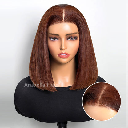 Glueless 6x5 Pre-Cut HD Lace Closure Straight Bob Wig Ready-to-Wear with Color Options