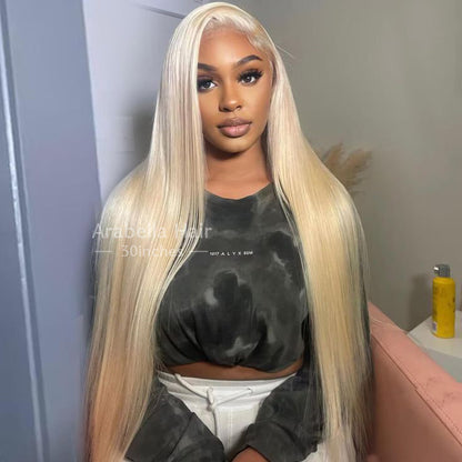 【30&quot; Super Sale】Minimalist Blonde Series Glueless 13x4 Lace Front Pre-Bleached Knots Blonde Color Body Wave/Straight Human Hair Wig