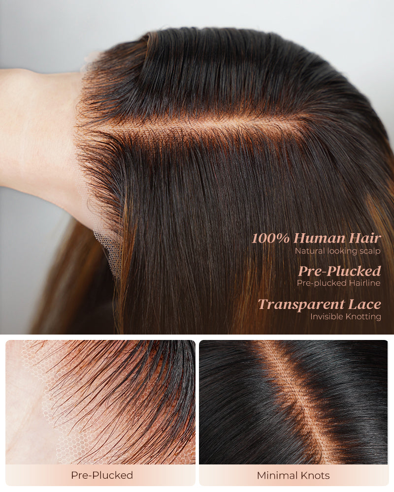 【Bogo Sale】Money Piece Highlight Colored Body Wave Bob Style Glueless 6x5 Pre-Cut Lace Human Hair Wigs