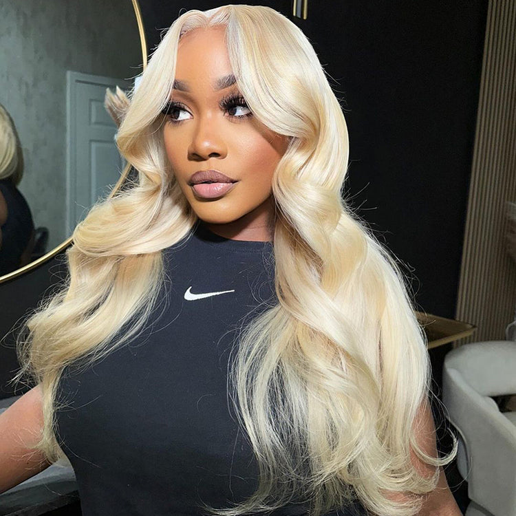 【$299 = 2 WIGS】Arabella 6x5 Invisible Knots Glueless 613 Blonde Body Wave Wig Invisible Knots Realistic Hairline