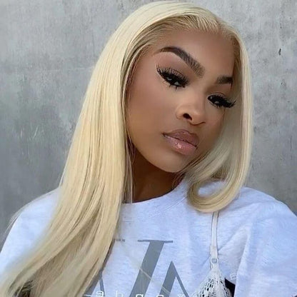 [flash sale] 13x4 Lace Frontal 613 Blonde Colored Straight Wig Human Hair Wig