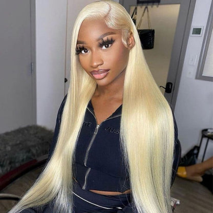 【30&quot; Super Sale】Minimalist Blonde Series Glueless 13x4 Lace Front Pre-Bleached Knots Blonde Color Body Wave/Straight Human Hair Wig