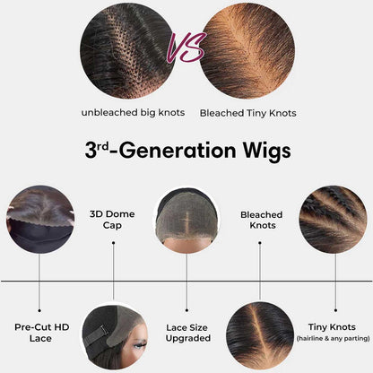Glueless 6x5 Pre-Cut Lace Closure Body Wave Wear&amp;Go Upgrade HD Lace Natural Black Human Hair Wig Beginner-Friendly