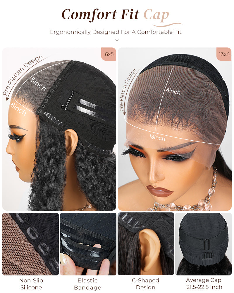【Bogo Sale】Natural Wave Natural Black Bob Style Glueless 6x5 Lace/13x4 Lace Human Hair Wig