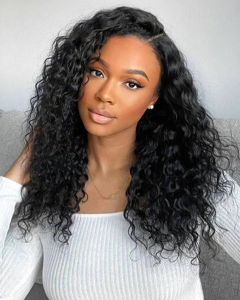 Arabella $99 Final Deal Price 13x4/360 Lace Red Highlight/Natural Black Body Wave/Water Wave Wig