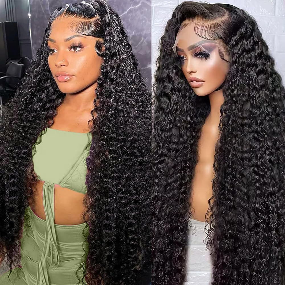 Jerry Curly Natural Black 13x4 Glueless Lace Front Human Hair Wig