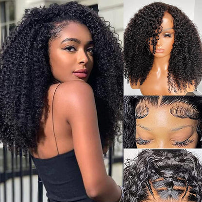 360 Lace Frontal Kinky Straight Curly Natural Black Human Hair Wig Free Part - Arabella Hair