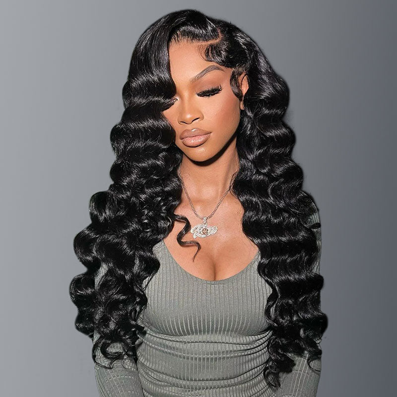 Loose Wave Pre-Cut Glueless 6x5 Lace Closure Wig Human Hair Pre-Bleached Knots Beginner-Friendly Natural Hairline