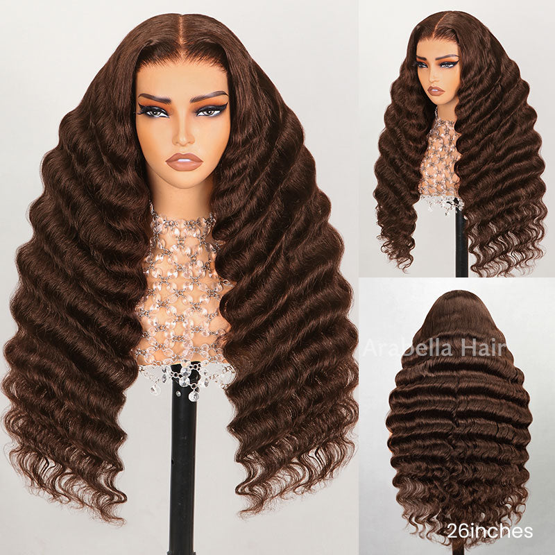 Loose Wave Pre-Cut Glueless 6x5 Lace Closure Wig Human Hair Pre-Bleached Knots Beginner-Friendly Natural Hairline