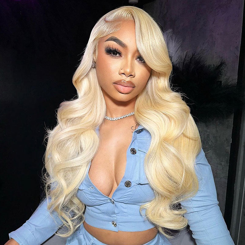 Arabella 613 Blonde 13x4 Lace Glueless Body Wave Free Part Long Wig Easily Redyed 100% Virgin Human Hair