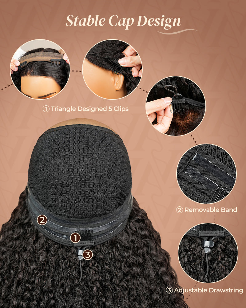 Arabella 3D Lace Half Wig Jerry Curly Wig