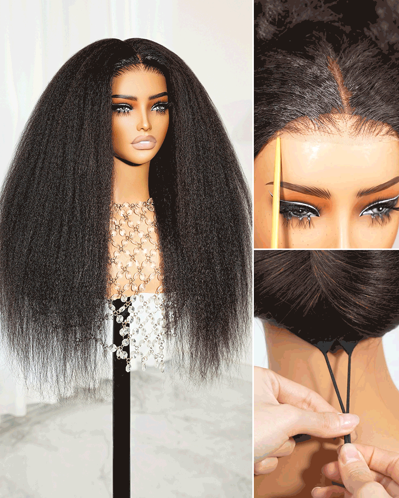 Arabella 3D Lace Half Wig Yaki Straight Wig