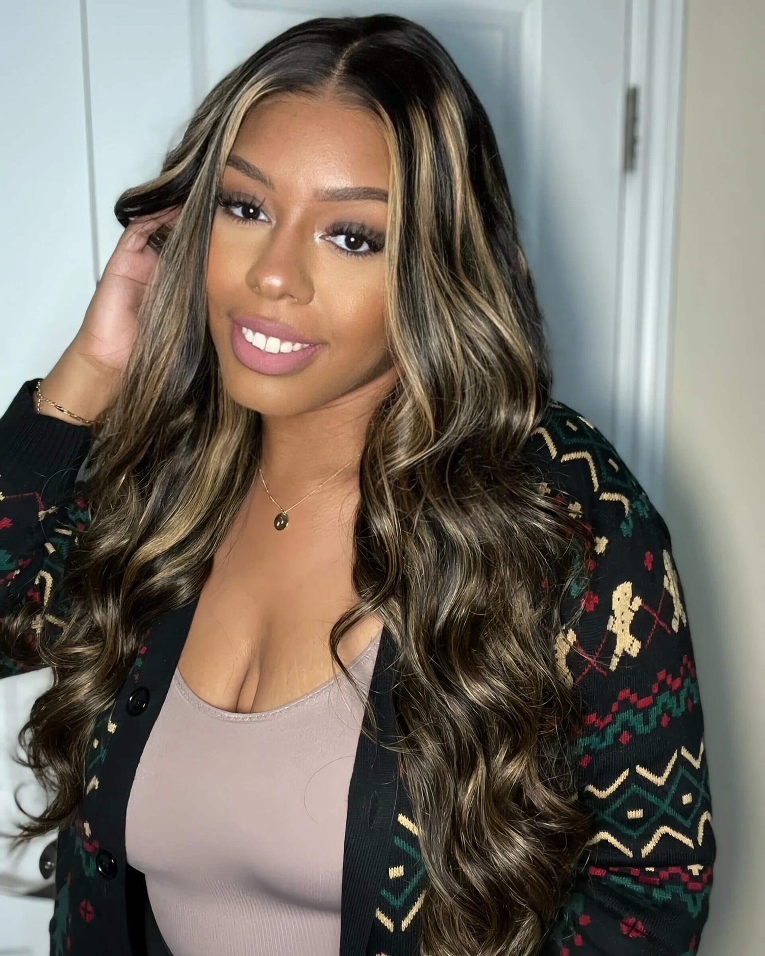 Arabella_6x5_lace_Glueless_Balayage_Highlight_Body_Wave_Silky_Straight_Wig