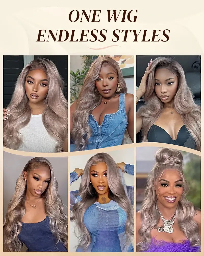 Arabella 13x6 Three-Go™ Cool-Toned Blonde Glueless Loose Body Wave With Drawstring 100% Human Hair Wig