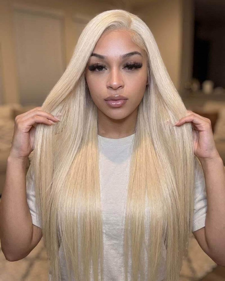 Arabella 13x6 Three-Go™ 613 Blonde Glueless Wig Silky Straight With Drawstring 100% Human Hair Wig