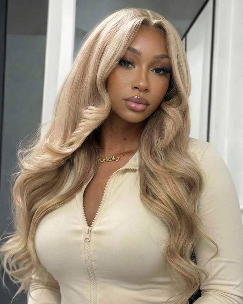 Arabella Hair Arabella 13x6 Three-Go™ Blonde Highlight Glueless Wig Loose Body Wave With Drawstring 100% Human Hair Wig