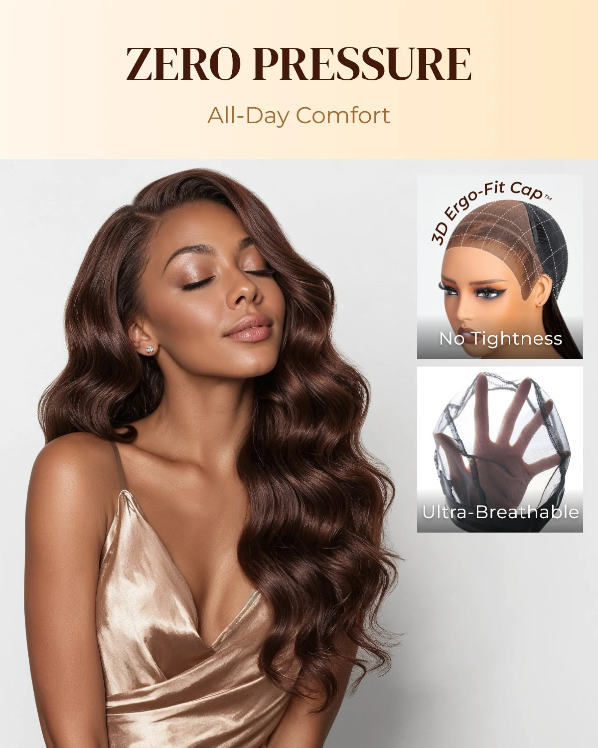Best Chocolate Brown Glueless 13x6 HD Lace Front Human Hair Wig
