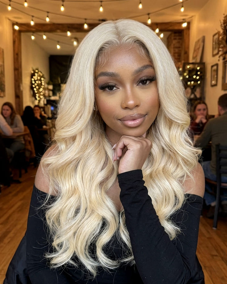 Arabella 13x6 Three-Go™ 613 Blonde Glueless Wig Loose Body Wave With Drawstring 100% Human Hair Wig