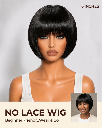 [2ND=$39] Arabella 13x6 Three-Go™ 280% High Density Body Wave Bob Invisible Knots Natural Black Glueless Beginner Friendly