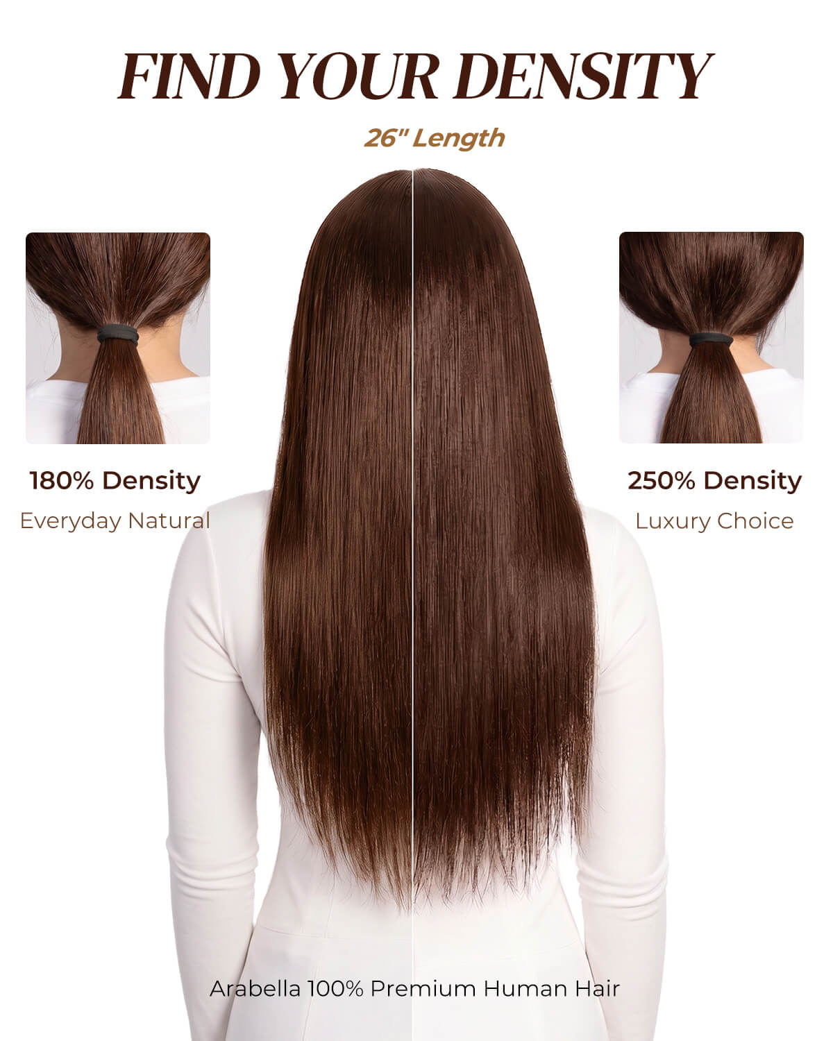 Hot! Arabella Zerowear™ HD Lace Glueless Chocolate Brown 100