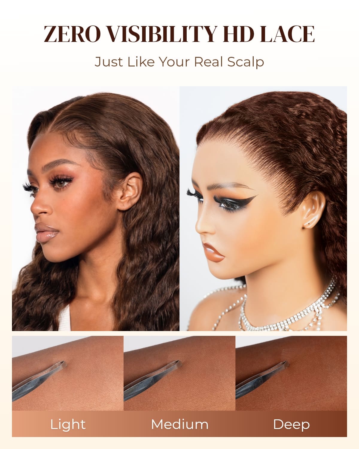 Arabella Zerowear™ 13x6 Invisible HD Lace Glueless Wig Bohemian Curl W