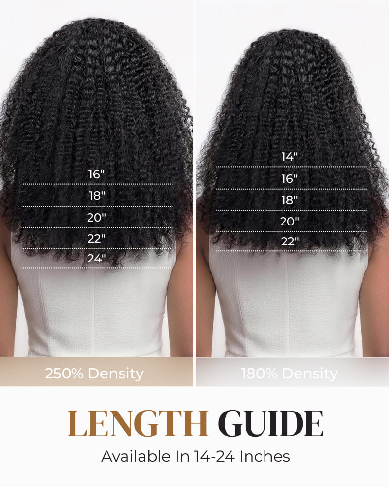 Arabella Afro Kinky Curly Ponytail Natural Black Hair Extensions Instant Volume 100% Human Hair