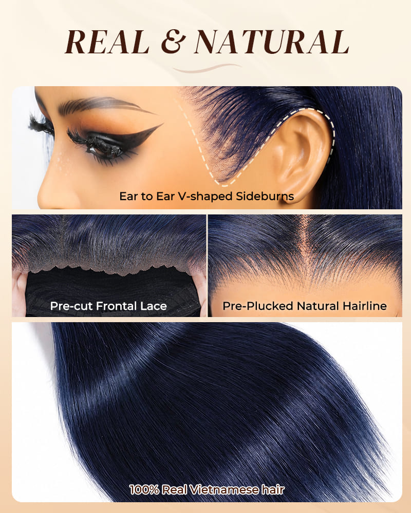 Arabella 13x6 Three-Go™ Midnight Blue Glueless Loose Body Wave With Drawstring 100% Human Hair Wig
